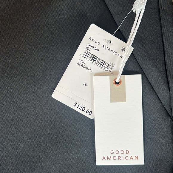 NWT Good American Scuba Boss Straight Trouser in Black size 26 Plus - Picture 7 of 12